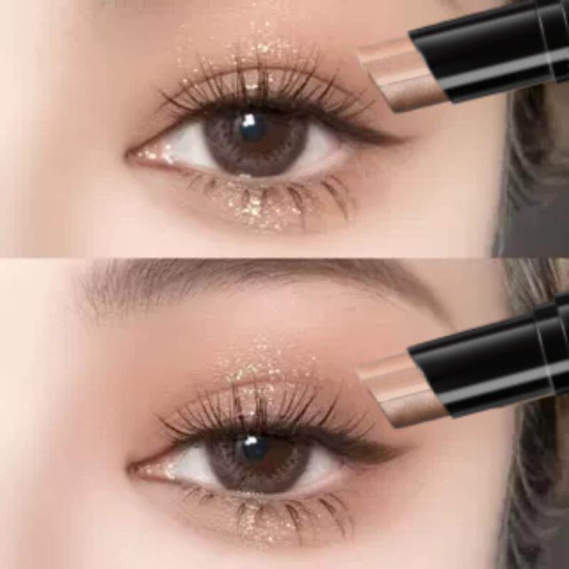 【懒人眼影】适合新手三色眼影棒渐变色珠光大地色系不卡粉不飞粉