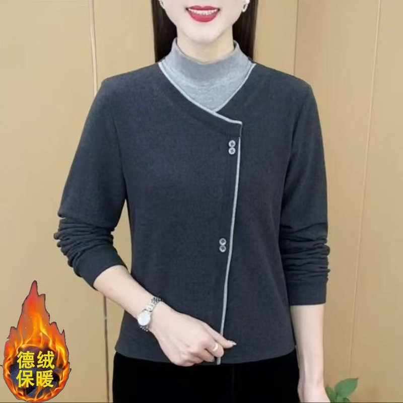 德绒内搭打底衫女秋冬季新款加绒加厚高档妈妈装显瘦保暖长袖上衣,女装/女士精品,大码内搭,淘宝优惠券,粉丝福利购,淘宝优惠卷