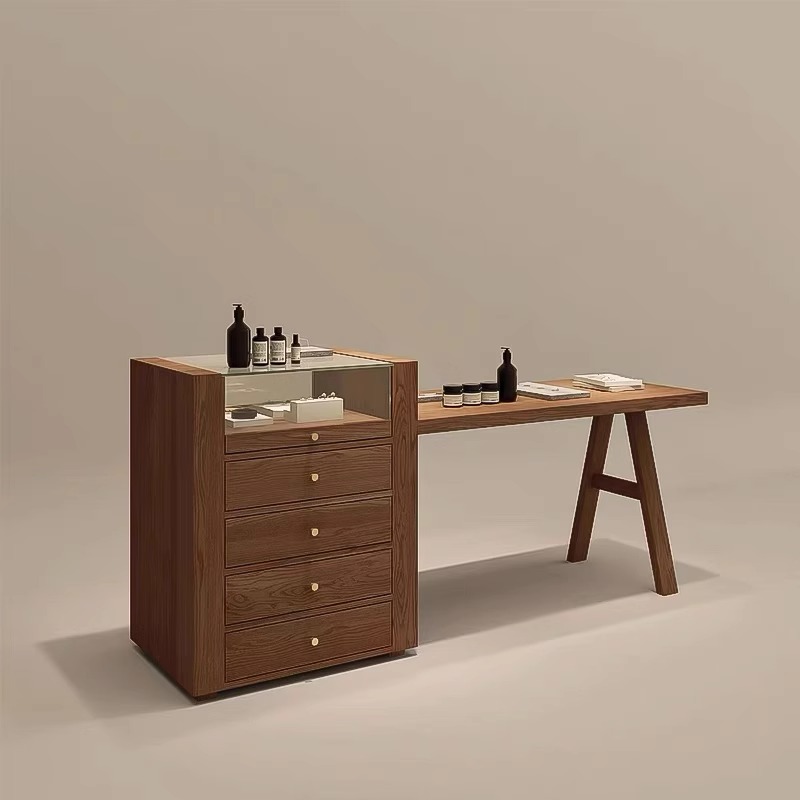 服装店中岛台实木长条桌