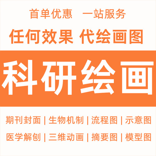 科研代画绘图sci流程图化学医学toc制图封面origin模型3D2D图形论
