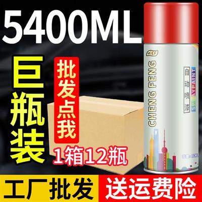 整箱12瓶大容量自动手摇自喷漆黑白红色金属汽车防锈油漆颜色大全