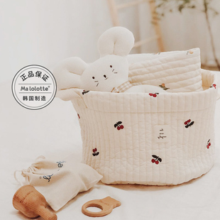 Malolotte韩国进口婴儿尿布收纳篮床头儿童玩具整理包