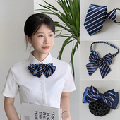 银行领花女职业空姐头花套装 商务高档领结正装 领带酒店工作蝴蝶结