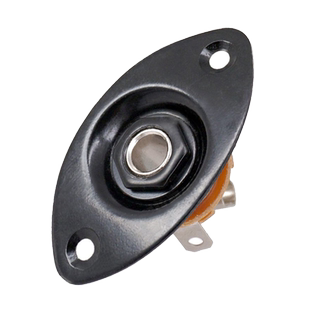 Flanger 椭圆形电吉他贝斯猫眼插口 6.5音频输出插线接口螺丝配件