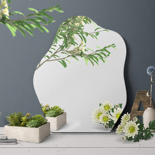 软镜子贴墙自粘墙面高清亚克力儿童卡通异形贴片粘贴浴室镜可定制