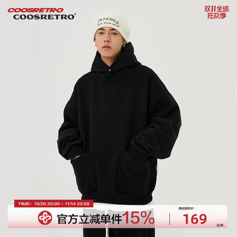 重磅连帽休闲情侣卫衣