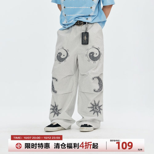 CoosRetro高街水洗印花男休闲裤