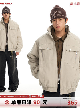 CoosRetro 美式复古结构重磅夹克座山雕外套男女同款宽松百搭潮牌