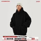 CoosRetro美式 复古重磅连帽卫衣男女春秋休闲潮宽松情侣外套