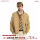新款 CoosRetro 复古质感立领夹克男春季 宽松百搭卡其色外套潮流