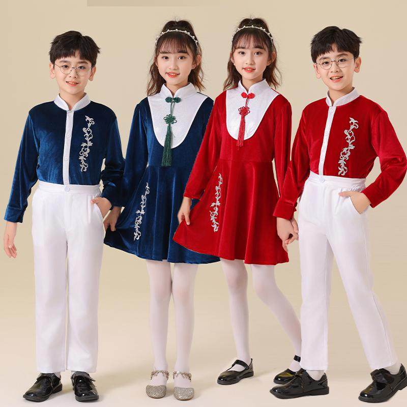 儿童合唱团服装男女童图片