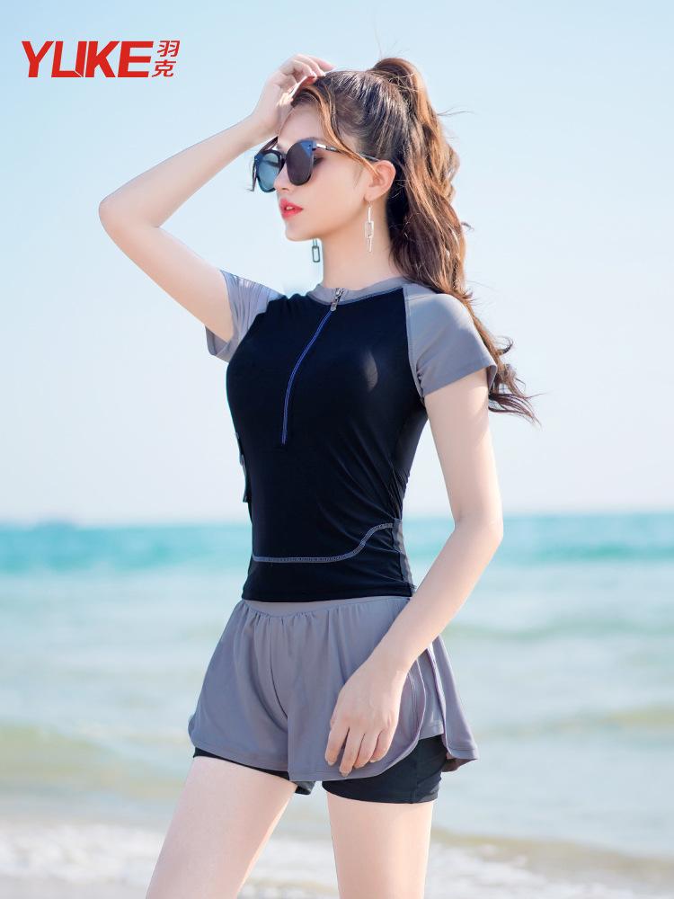 泳衣女分体保守遮肚显瘦新款游泳学生两件套运动2021式衣泳装温泉