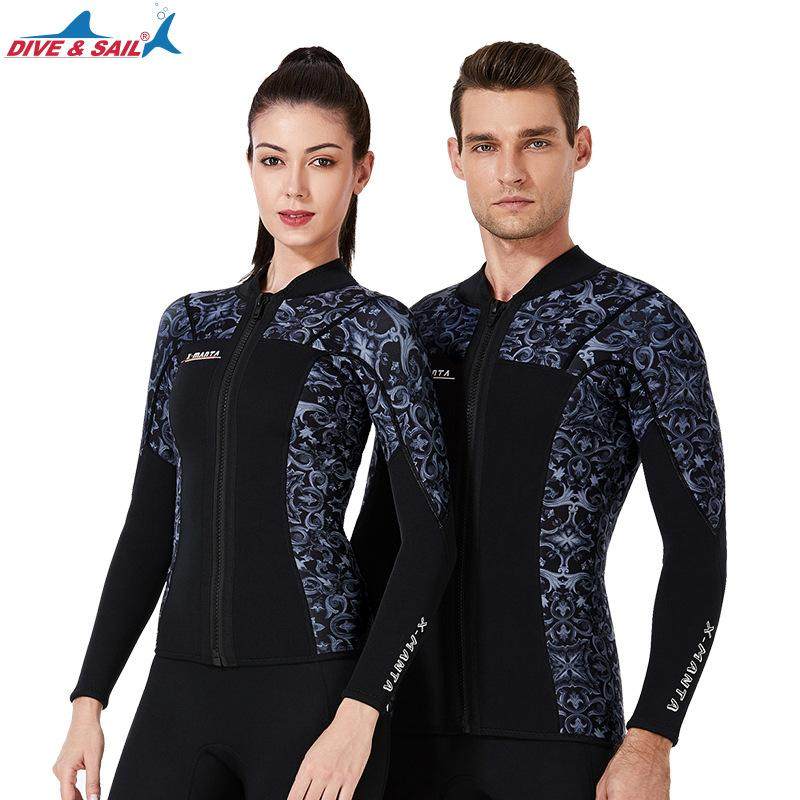 服潜水防晒冲浪女长袖泳衣分体浮潜衣学生韩国dive/amp/sail3mm湿