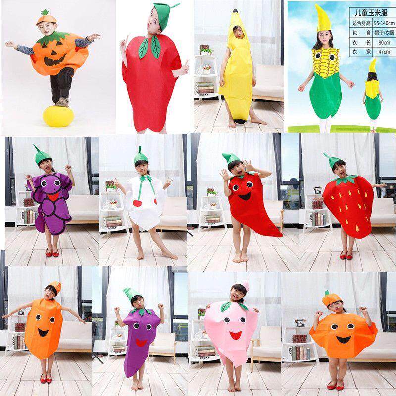 水果蔬菜演出服元旦表演儿童服装幼儿园环保时装秀角色扮演道具