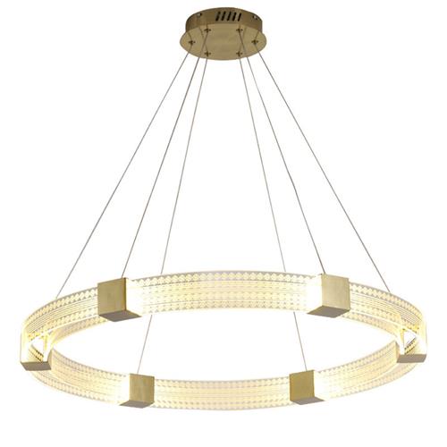 简约现代客厅吊灯圆形个性家用卧室创意大气LED亚克力吊灯