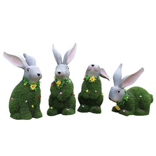 绿植卡通兔子蘑菇玻璃钢雕塑户外花园林幼儿园装饰小品草坪摆件,基础建材,砂岩雕刻,淘宝优惠券,粉丝福利购,淘宝优惠卷