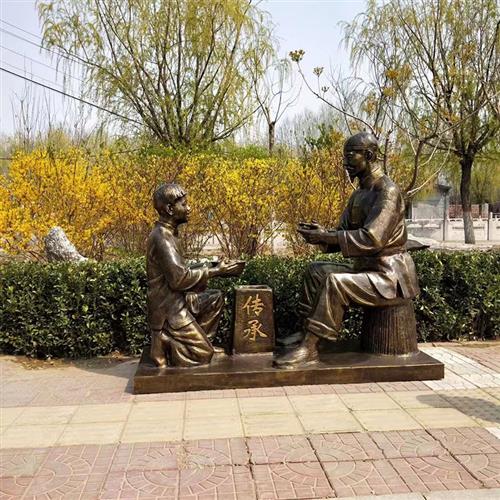 玻璃钢仿铜民俗人物雕塑定制铸铜现代人物户外园林广场商业街摆件