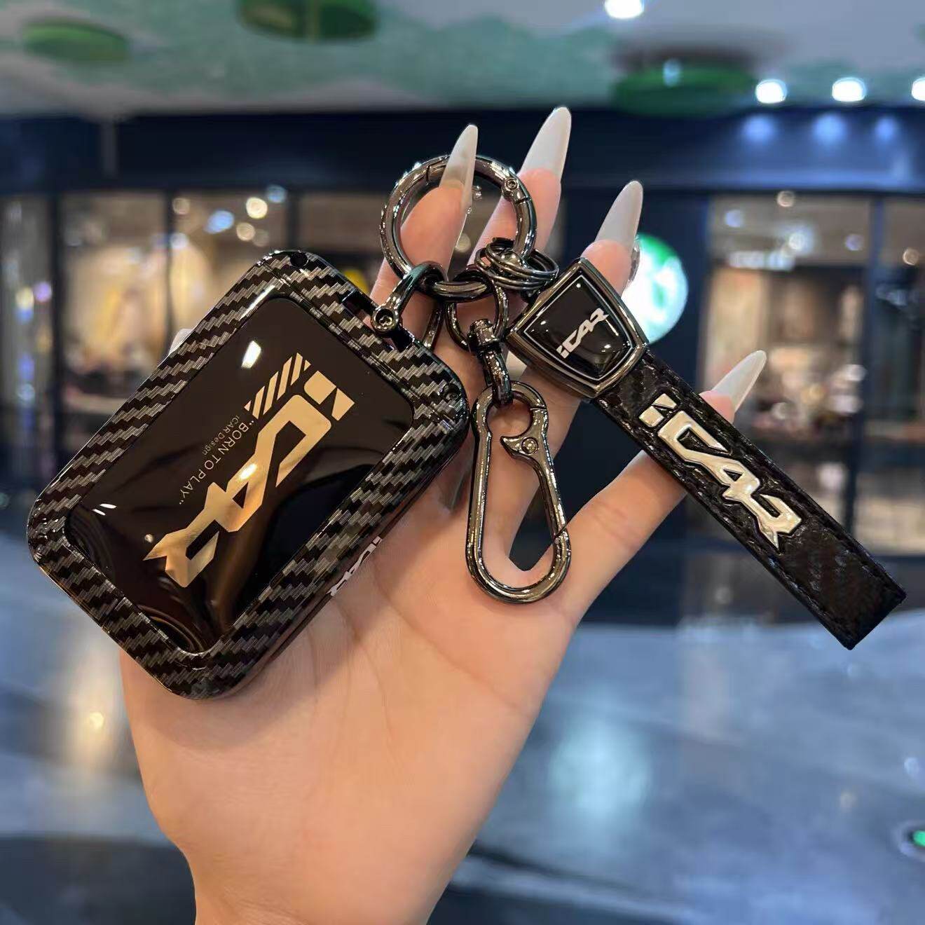 适用奇瑞iCAR V23钥匙套新款iCAUR V23汽车遥控保护壳包扣男女士图片