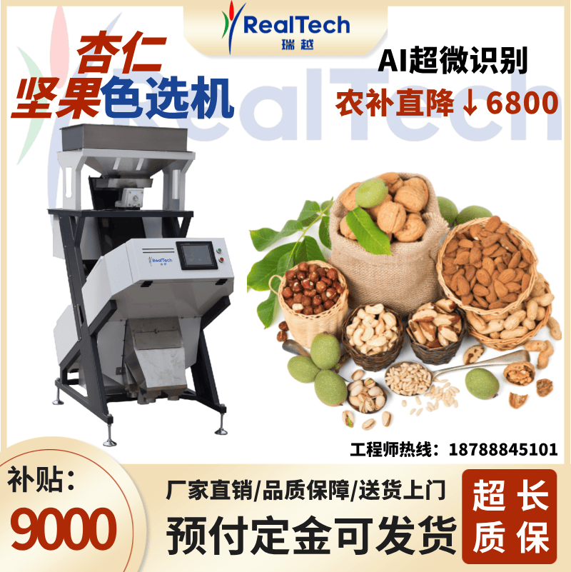 杏仁色选机瑞越坚果色选机工厂
