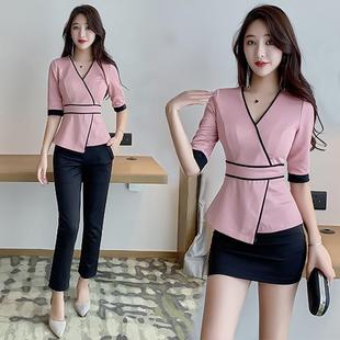 秋冬医疗美容院工作服顾问美发美业美甲牙科按摩SPA美容师套装女