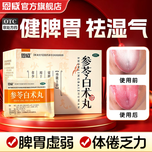 [恩威]参苓白术丸60mg*100丸*8袋/盒