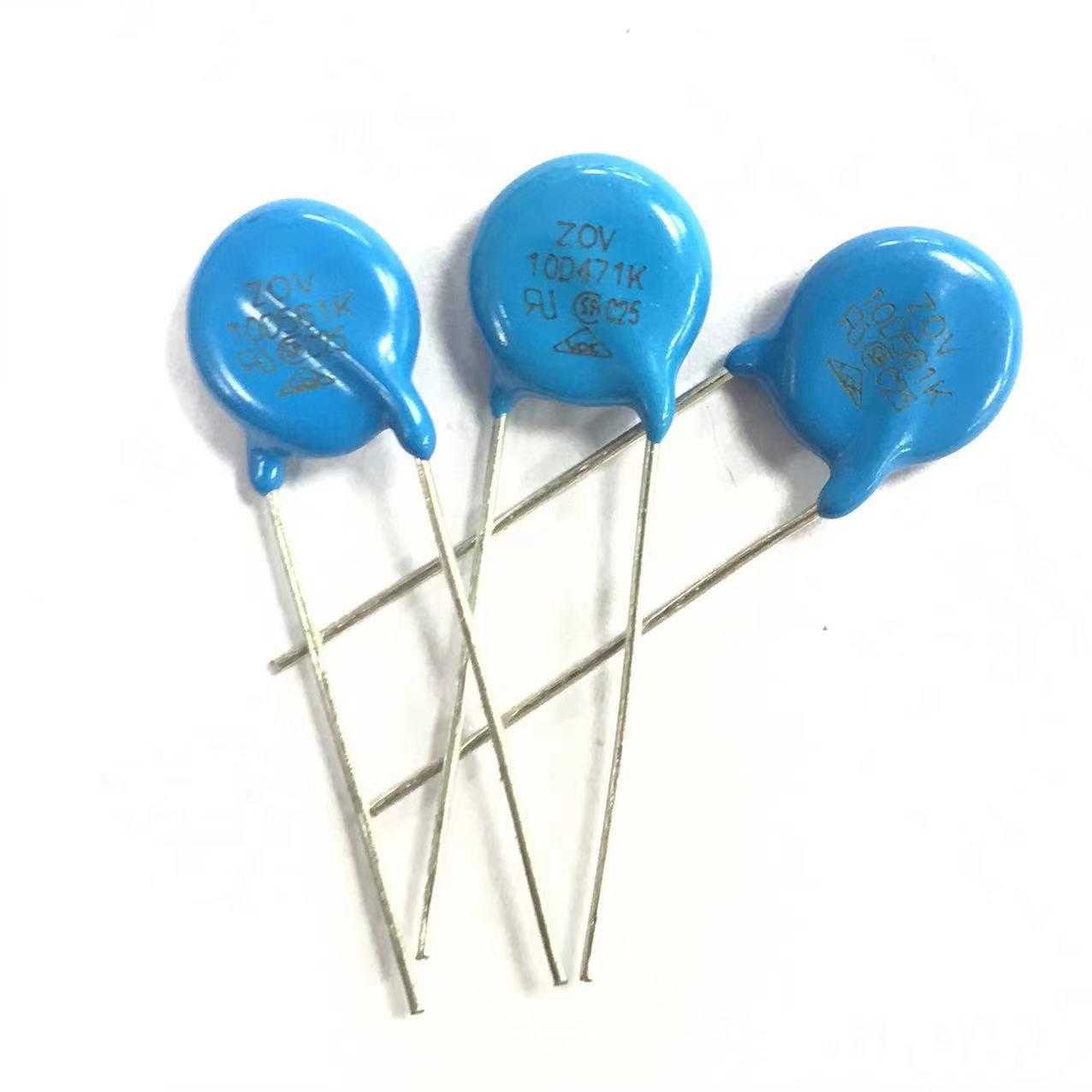 压敏电阻10D471突波吸收器 10K391 10D511蓝色直插防雷压敏电阻器