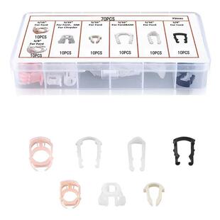 70PCS适用于福特汽车燃油管路固定夹组合套件 燃油软管卡子HE219