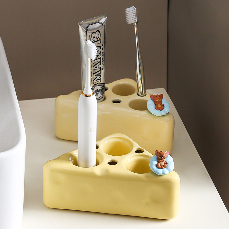 猫和老鼠三角奶酪牙刷架卫生间
