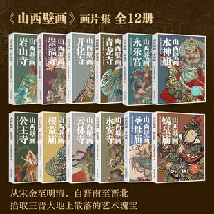 山西壁画崇福寺圣母庙娲皇庙云林寺稷益庙开化寺永安寺青龙寺岩山寺水神庙公主寺永乐宫12册可选浙江人民美术出版社山西壁画画片集
