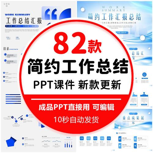 简约工作总结企业公司高端大气ppt模板年终年度汇述职报告商务风
