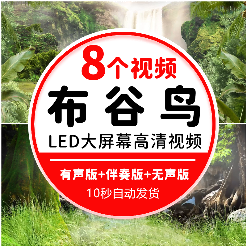 布谷鸟 幼儿园儿童成品歌曲MV唱歌舞蹈LED大屏幕背成品景视频