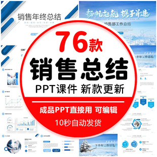 销售部工作总结销售经理述职汇报PPT模板市场部个人年终中计划ppt