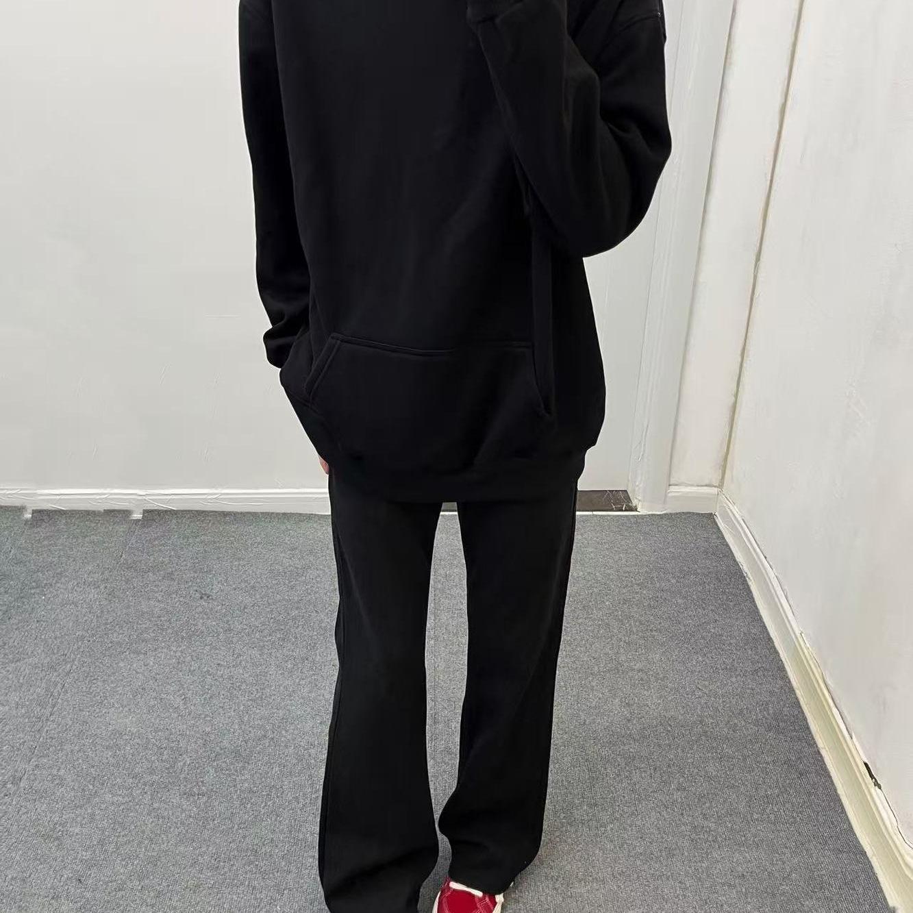 PIECEMEAL 480g美式纽扣连帽卫衣男潮牌重磅纯色百搭加绒卫衣外套