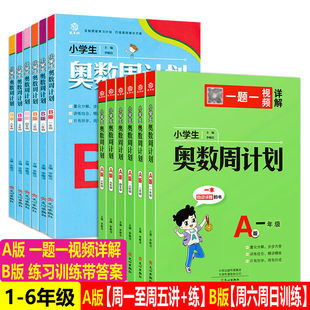 B版 视频详解数学奥数练习题一二三四五六年级数学奥数周计划数学思维训练计算巧算速算应用题举一反三奥数A版 数学专项训练解决问题
