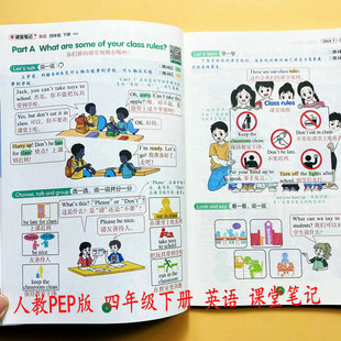 2026人教PEP版 英语新课堂笔记四年级下册英语课文翻译视频讲解4年级下册教材讲解课本提前学预习新课文听力阅读教师备案教辅书荣恒