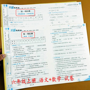 六年级上册语文数学试卷人教版 测试基础知识积累应用题周考期中期末综合训练全真模拟测评卷荣恒 同步测试卷6年级上册试卷全套单元