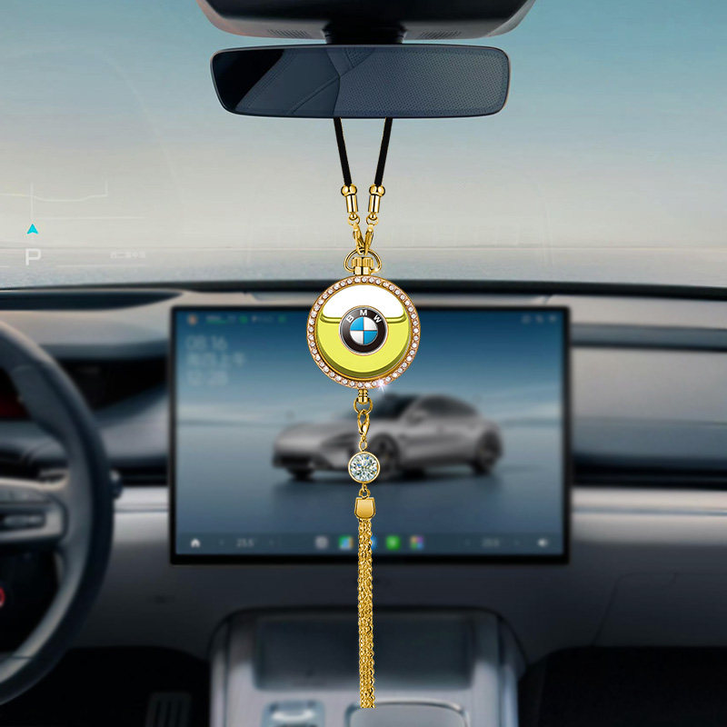 车载香水挂件空瓶吊坠汽车香薰挂饰车用品摆件高档镶钻男士淡香款