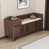 入户门厅收纳穿鞋 凳新中式 凳子 柜坐凳一体家用门口可坐换鞋 实木鞋