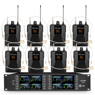 斯文迪无线话筒一拖四八耳麦头戴二胸麦领夹式专业舞台演出麦克风