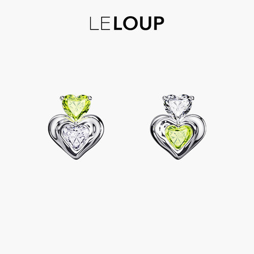 青提爱心耳钉精灵耳小巧精致耳饰