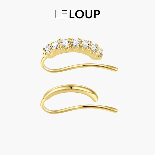 LELOUP弧形满钻两用款耳夹