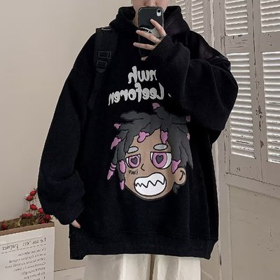 美式复古卫衣hiphop潮牌vintage重磅连帽男秋季外套oversize高街