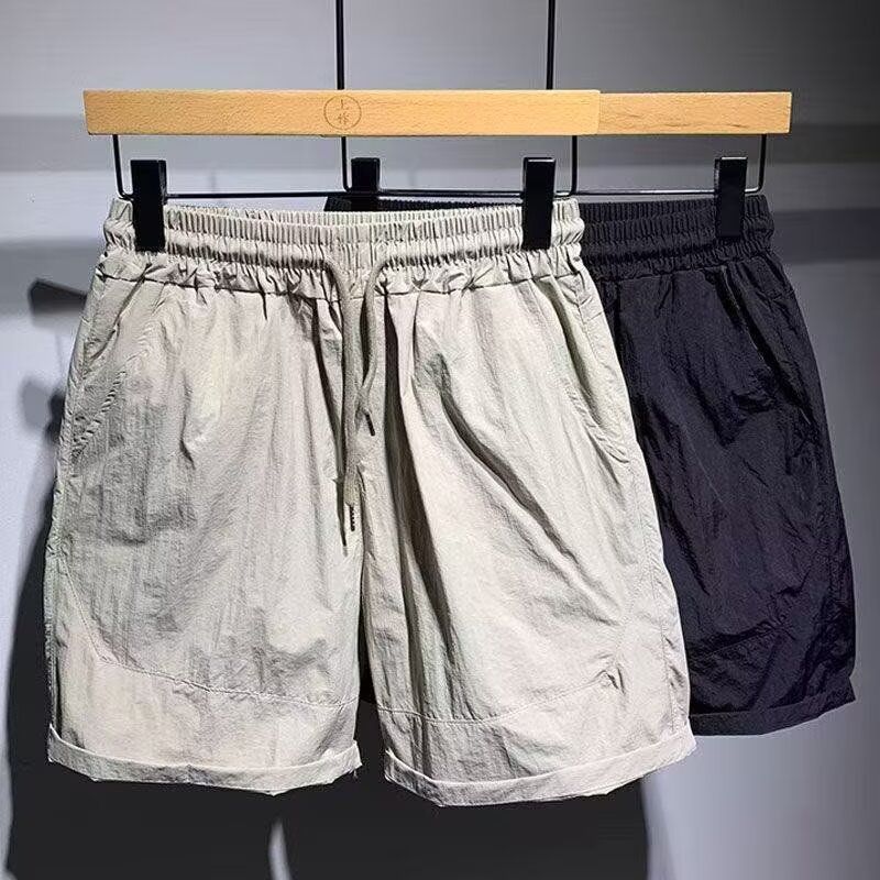 悟空有货夏季潮牌户外速干工装短裤男复古宽松百搭运动抽绳五分裤
