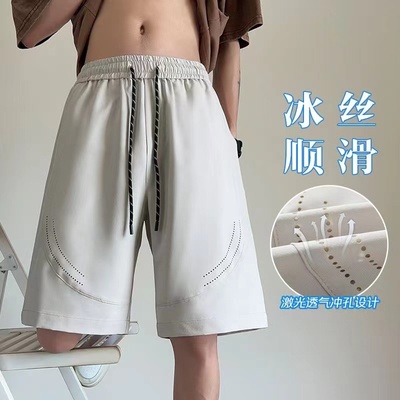 激光透气孔短裤2024男夏季速干