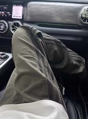 报恩神裤unities三杠裤子男三条杠休闲裤条纹美式复古工装裤潮流