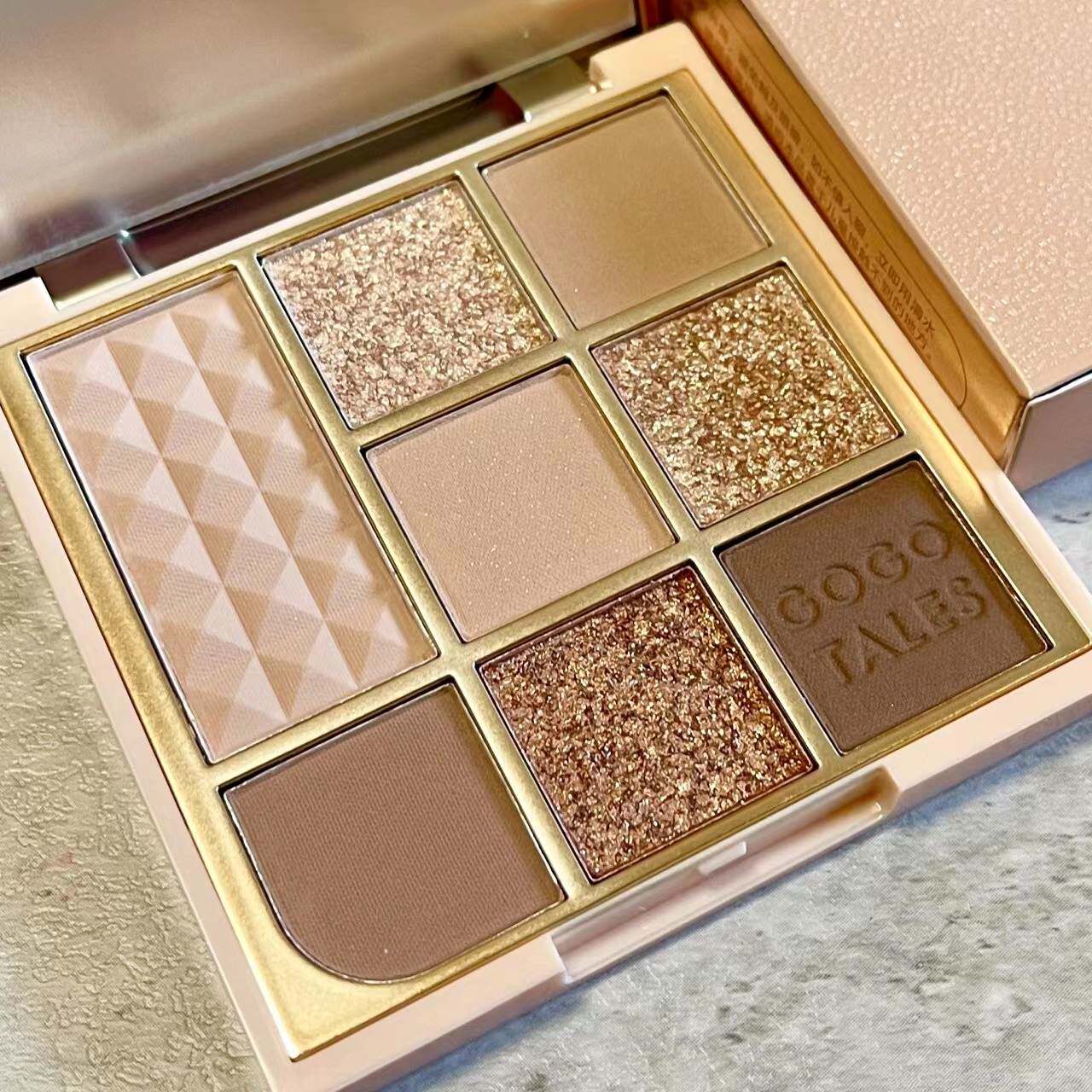 小红书同款戈戈舞新星品八色眼影奶细茶光棕大地色全哑盘光珠光闪