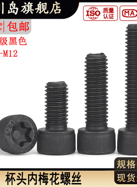 12.9级黑色杯头内梅花螺丝星型六花槽机牙螺钉M3M4M5M6M8M10M12*x