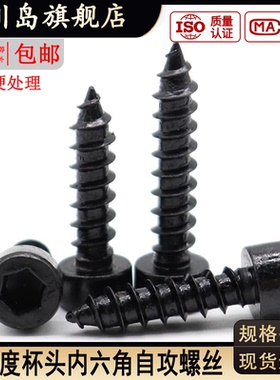 黑色高强度8.8级内六角自攻螺丝HA加硬杯头自攻丝螺钉M2M3M4M5M6