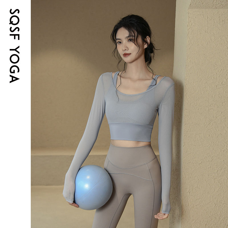 SQSF带胸垫瑜伽服女普拉提训练服