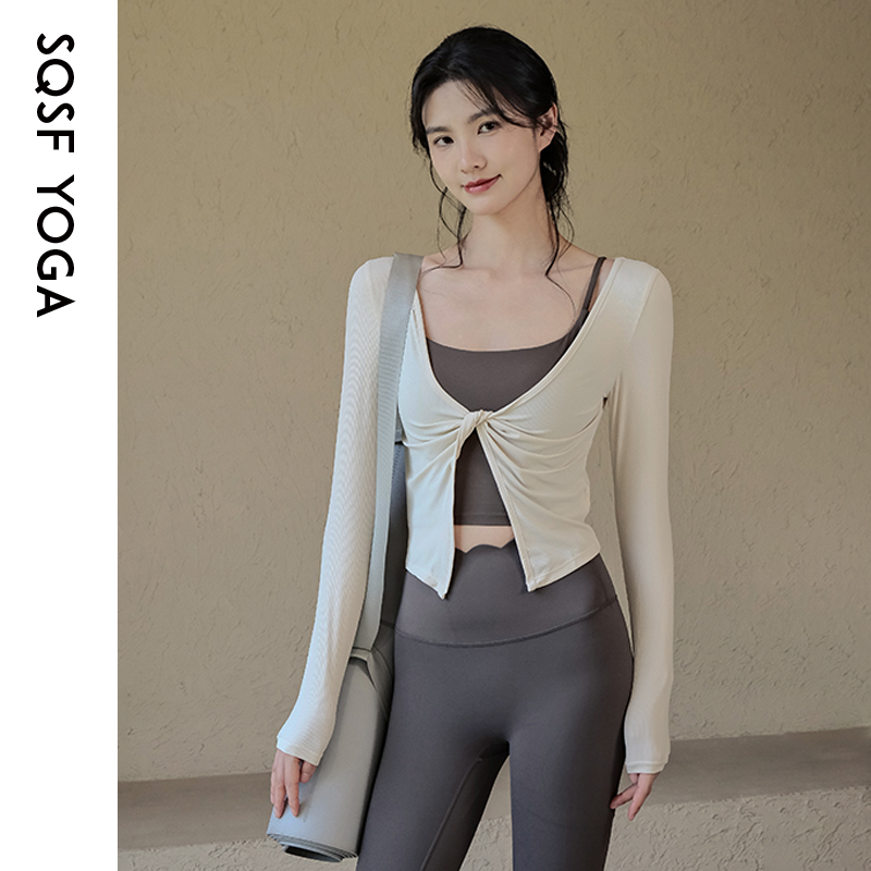 SQSF瑜伽服套装女两件套运动上衣
